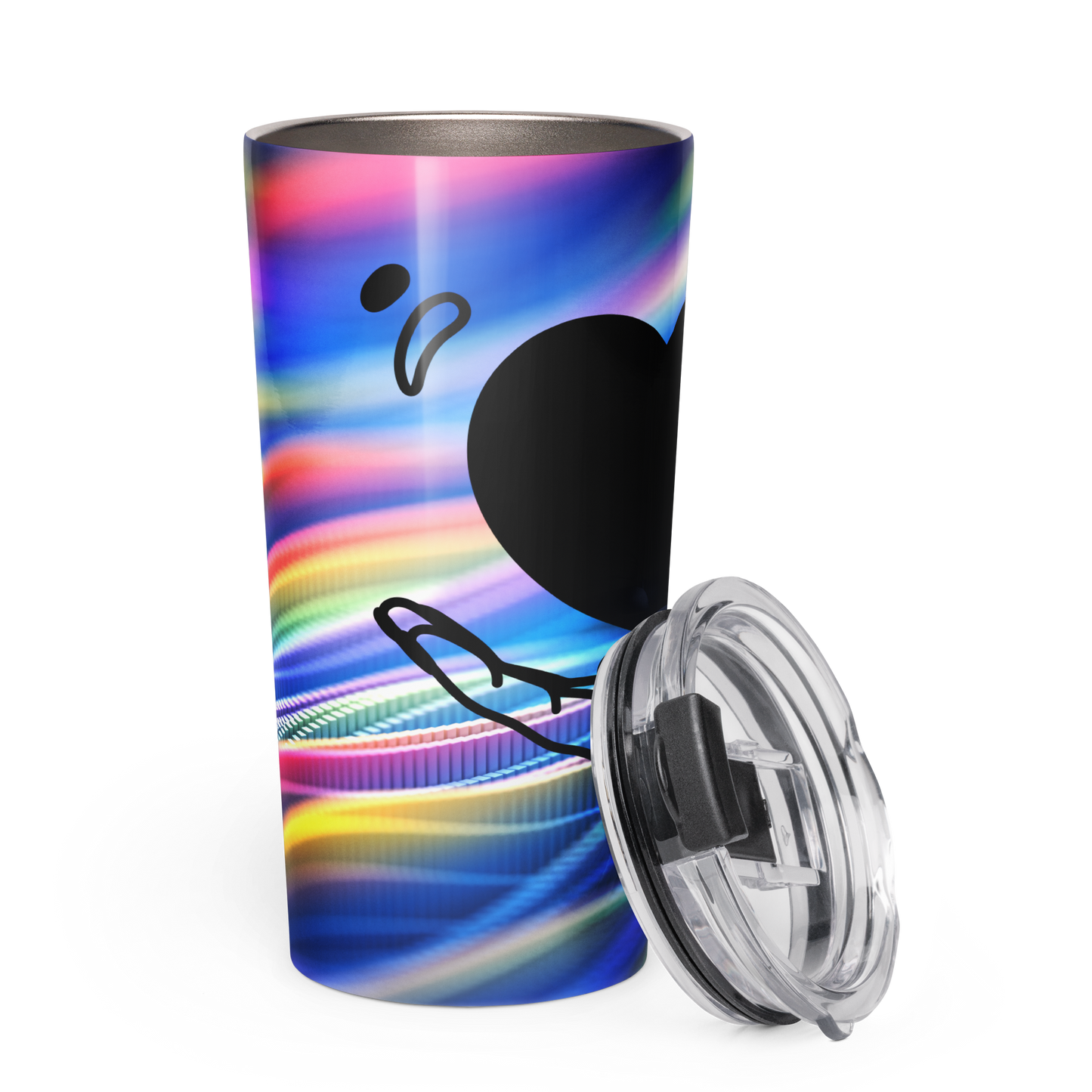 Tapered stainless steel tumbler