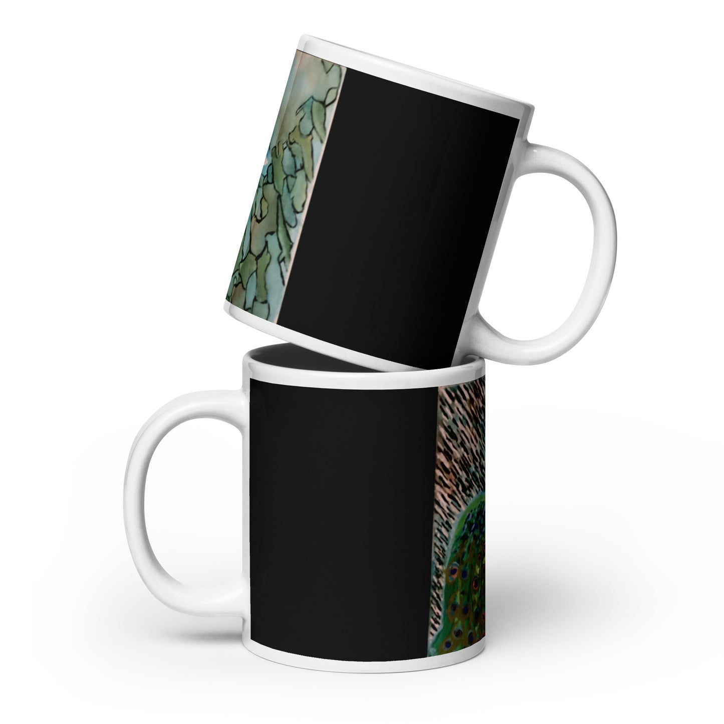 White glossy mug
