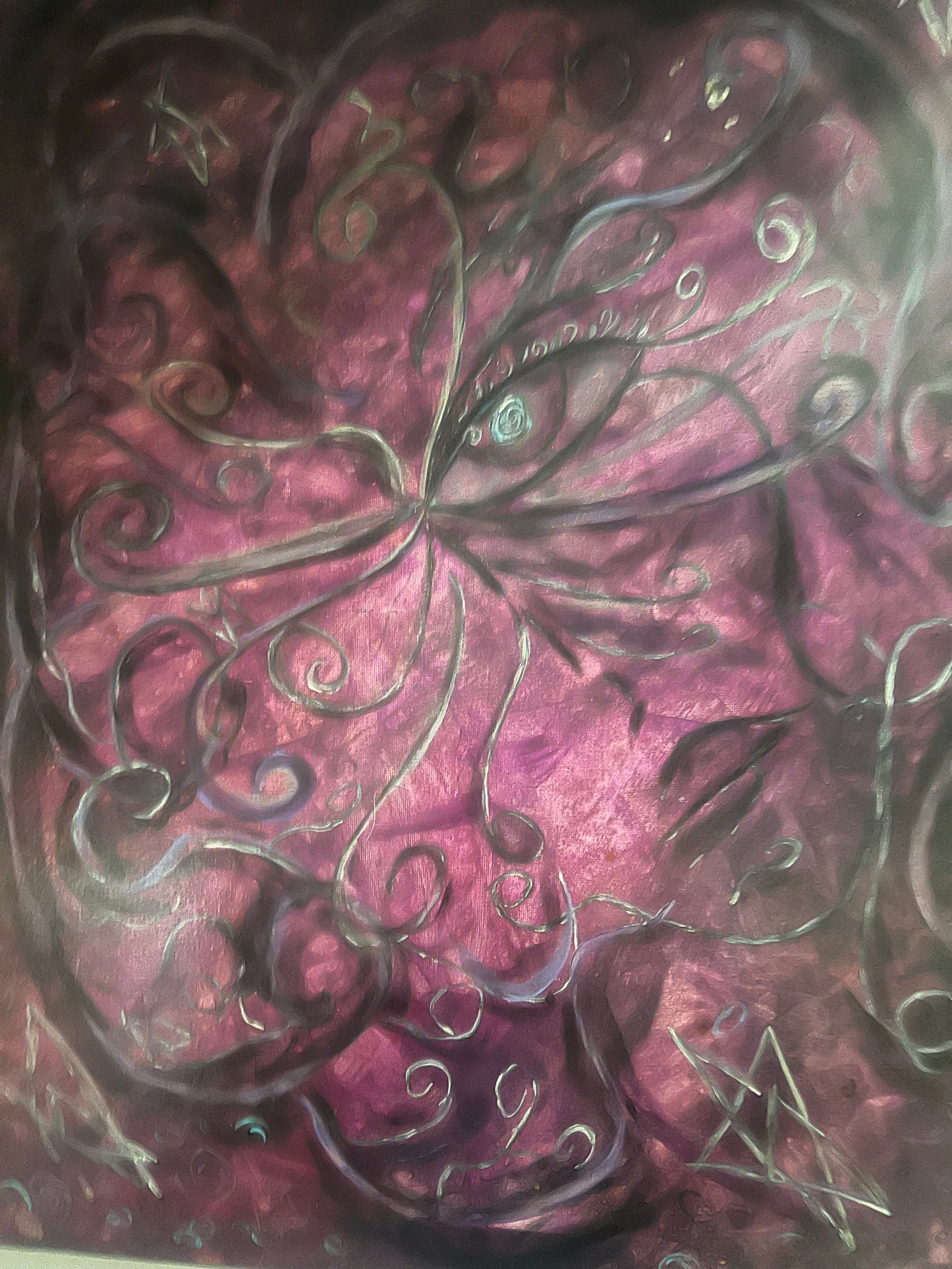 All-over print women’s short sleeve pajama top “Eye of Creation”