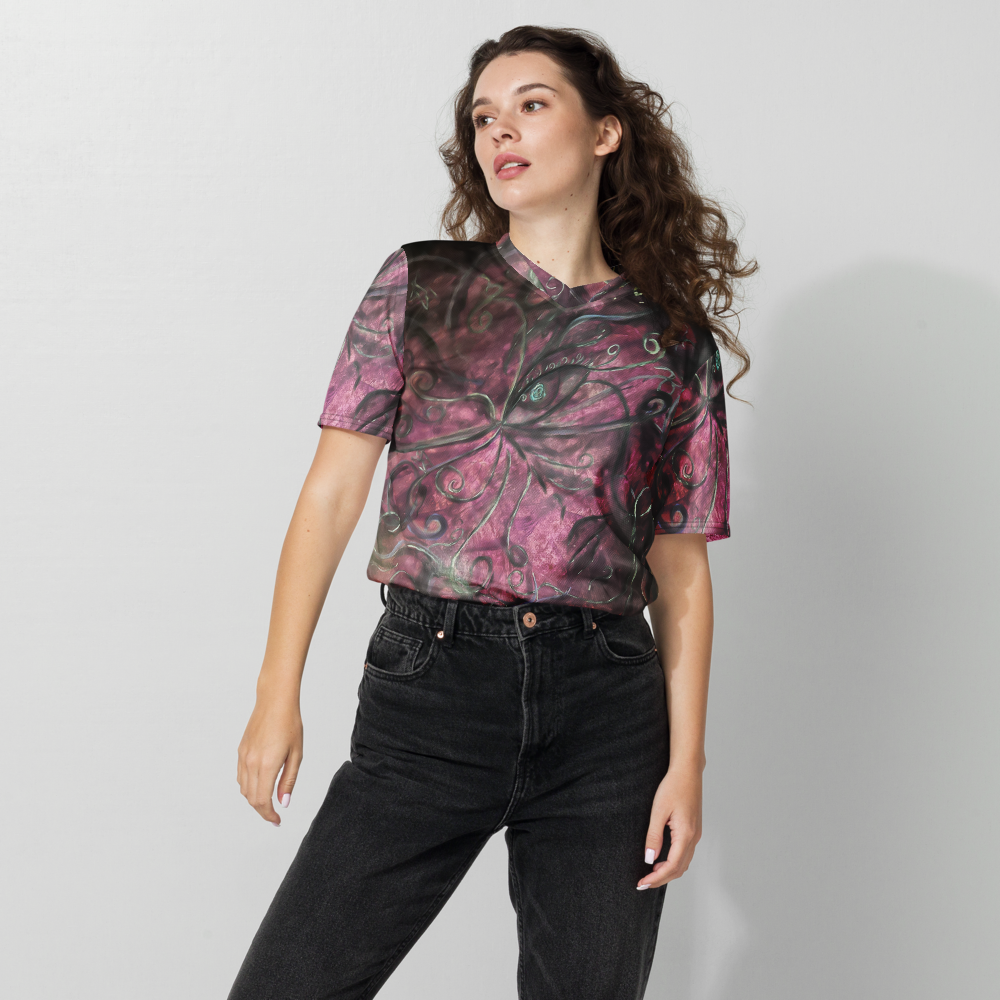 Recycled unisex sports jersey “Eye of Creation”